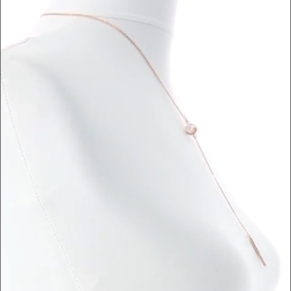 rebecca minkoff // rose gold quartz y-necklace - Picture 5 of 5